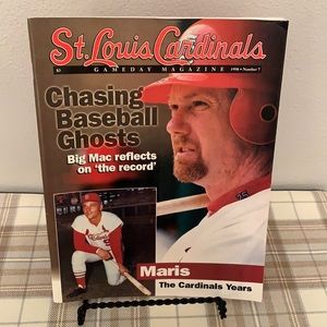 St. Louis Cardinals Gameday Magazine 1998 Featuring Mark McGwire & Roger Maris